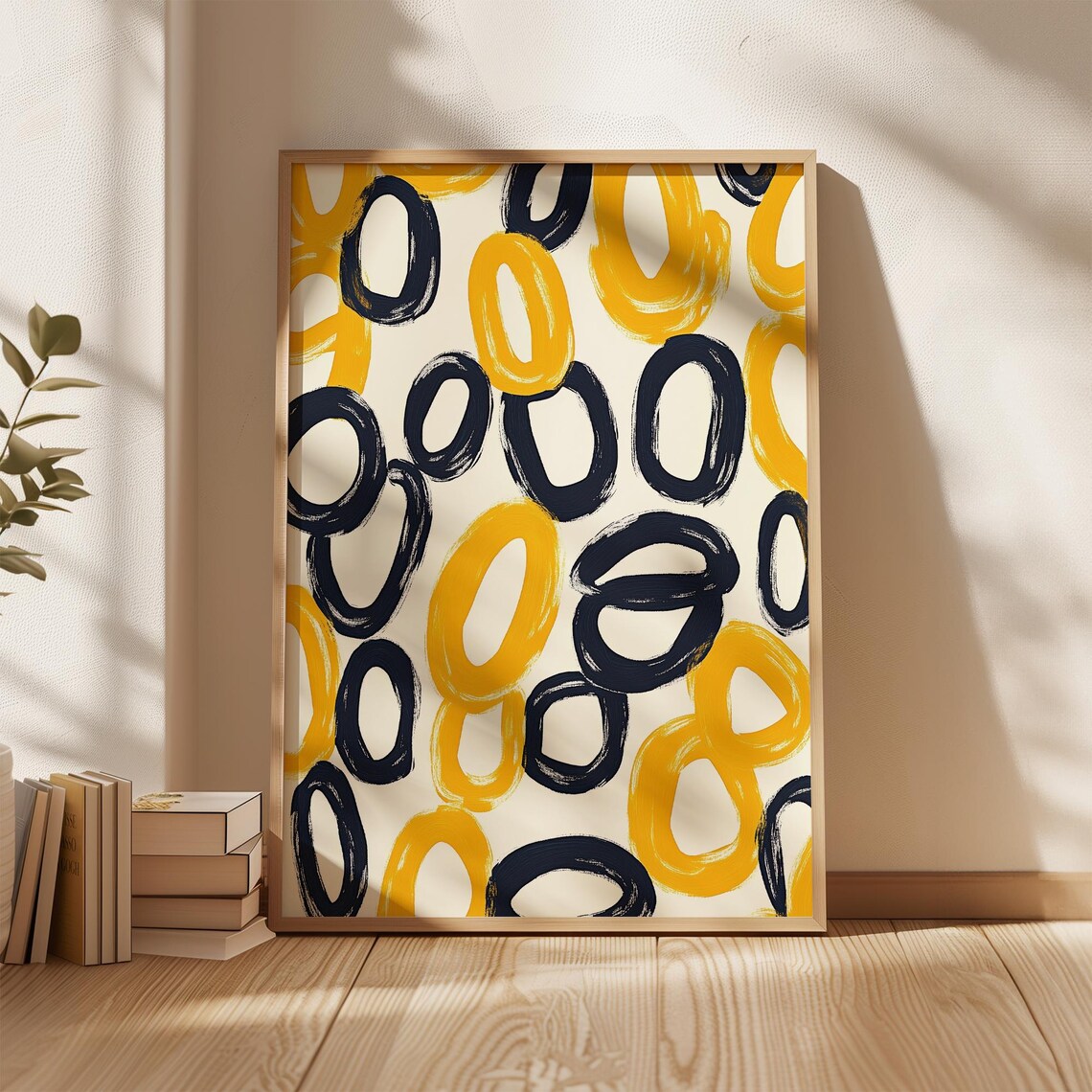 Modern Abstract Circles, Contemporary Geometric Art Print