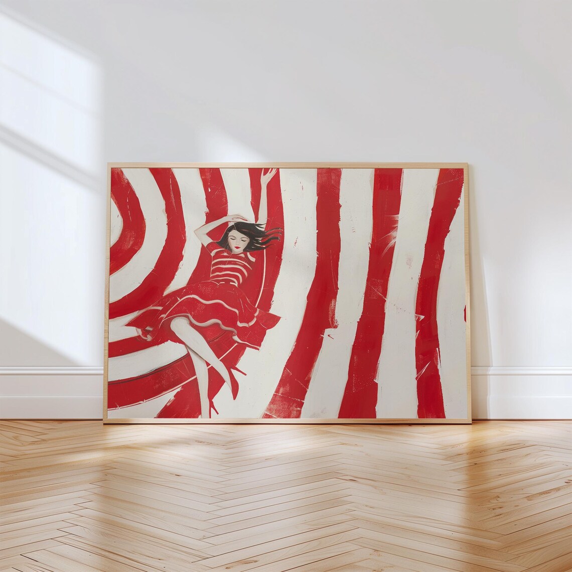 Abstract Woman, Bold Striped Fashion Poster - Image 4