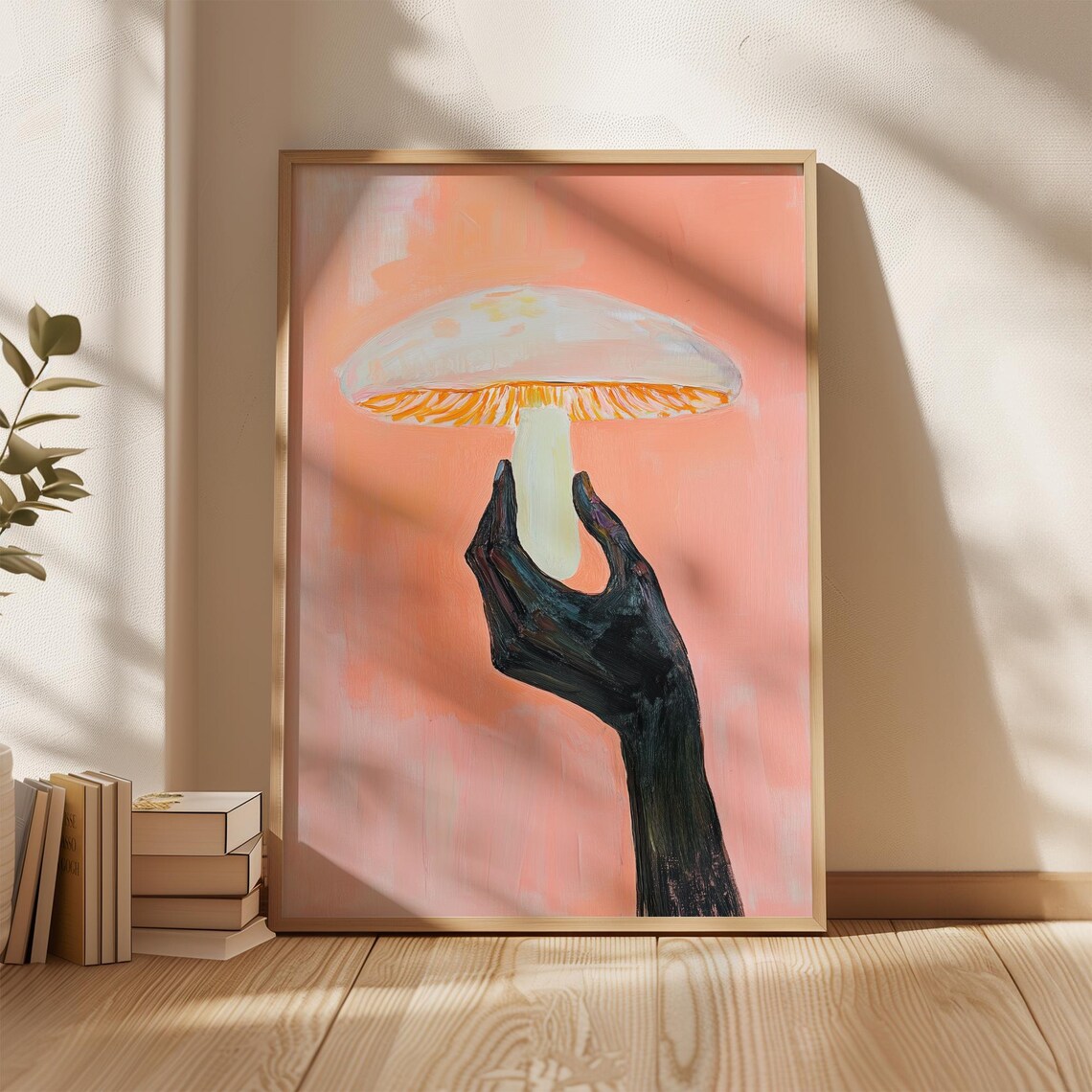 Mushroom Abstract Nature Illustration, Contemporary - Image 4