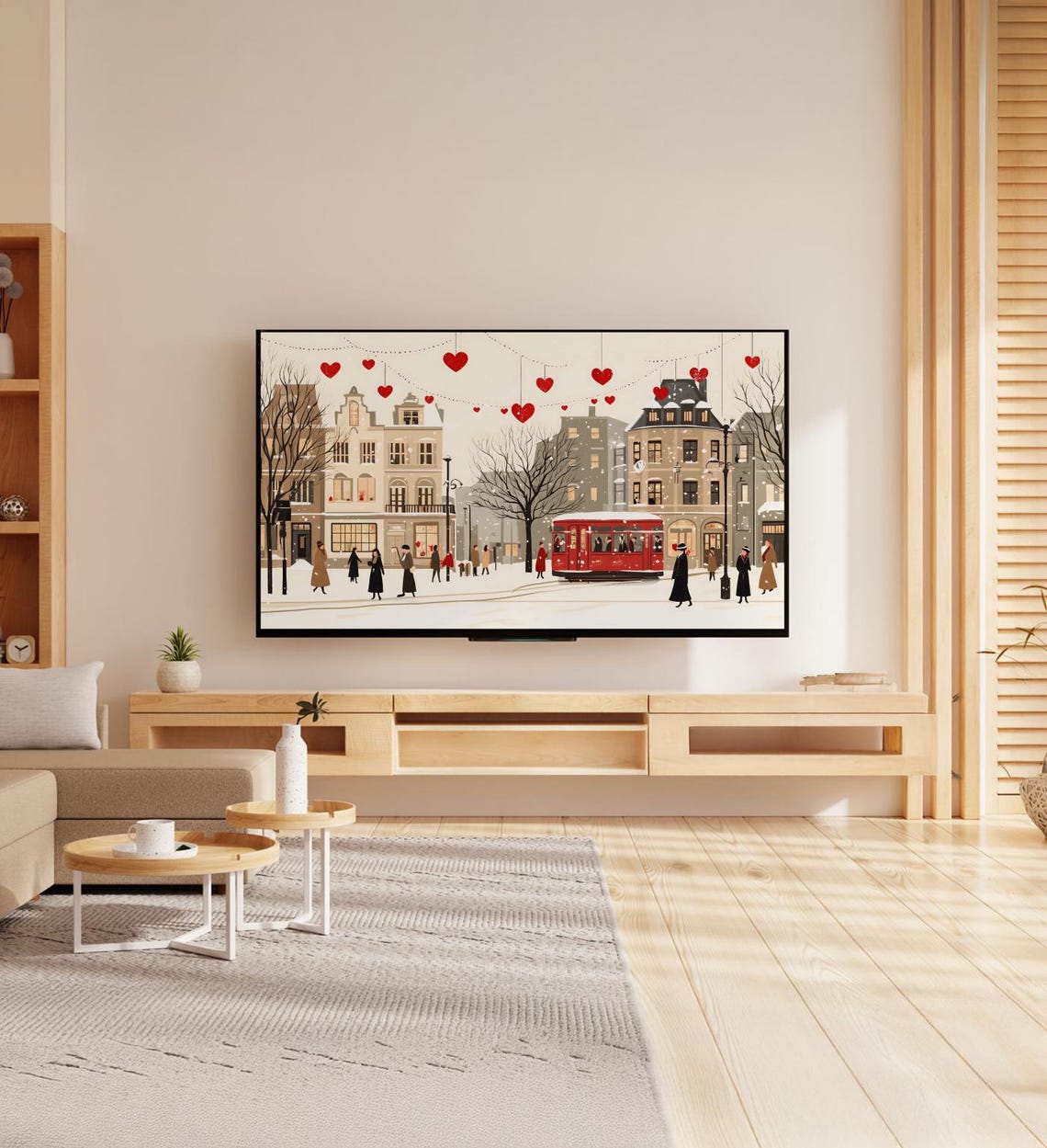 Retro Valentines Day Frame Tv Art Cute Valentines Day Tv Art Valentines Day Decorations Valentines Home Decor - Image 6