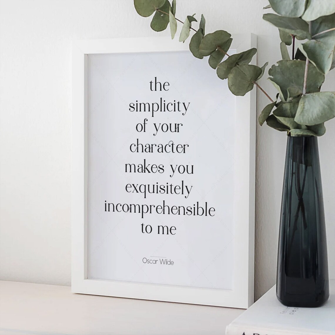 Oscar Wilde The Simplicity of Your Character Quote Print Wall Art Poster - Image 2