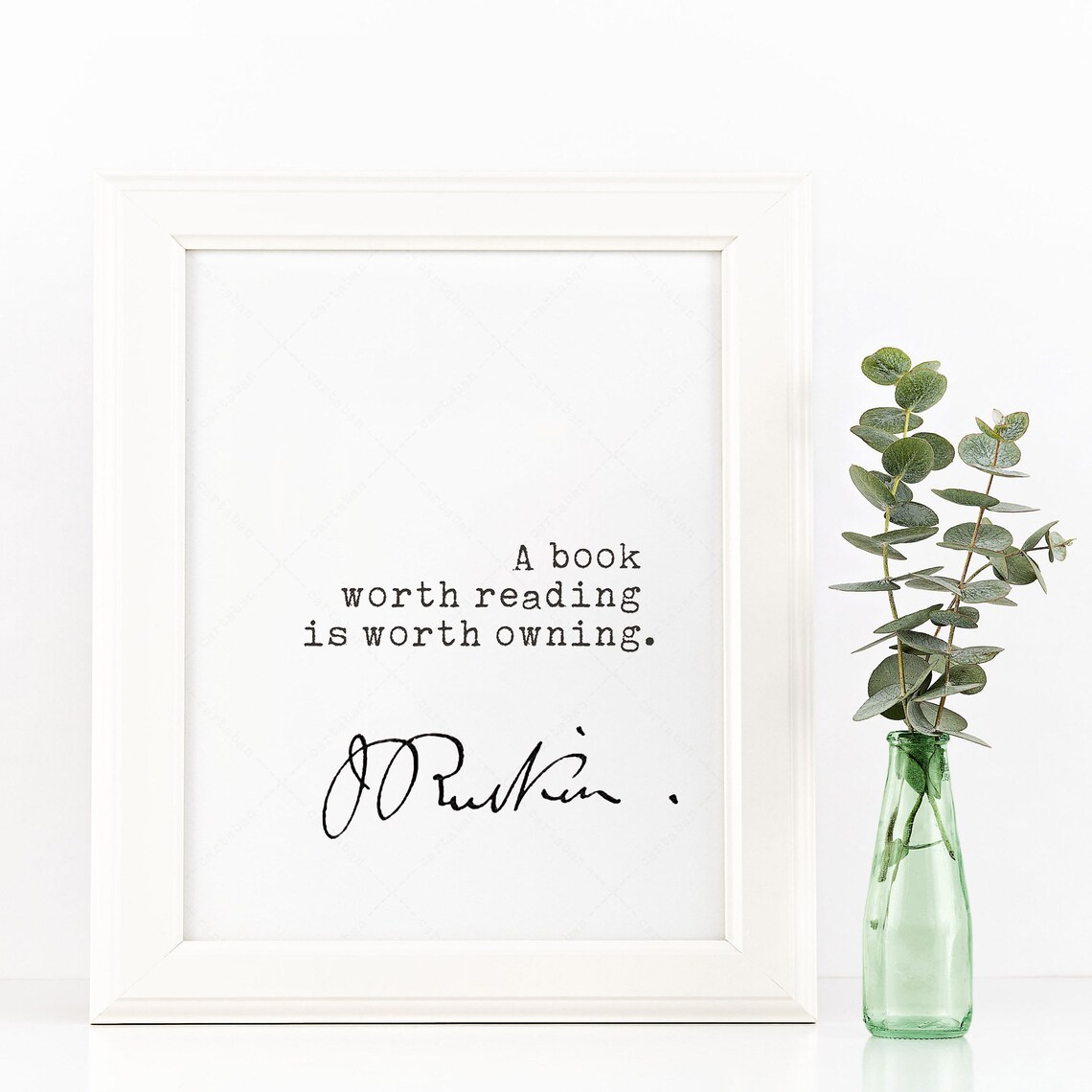 John Ruskin Quote, A Book Worth Reading Poster - Image 2