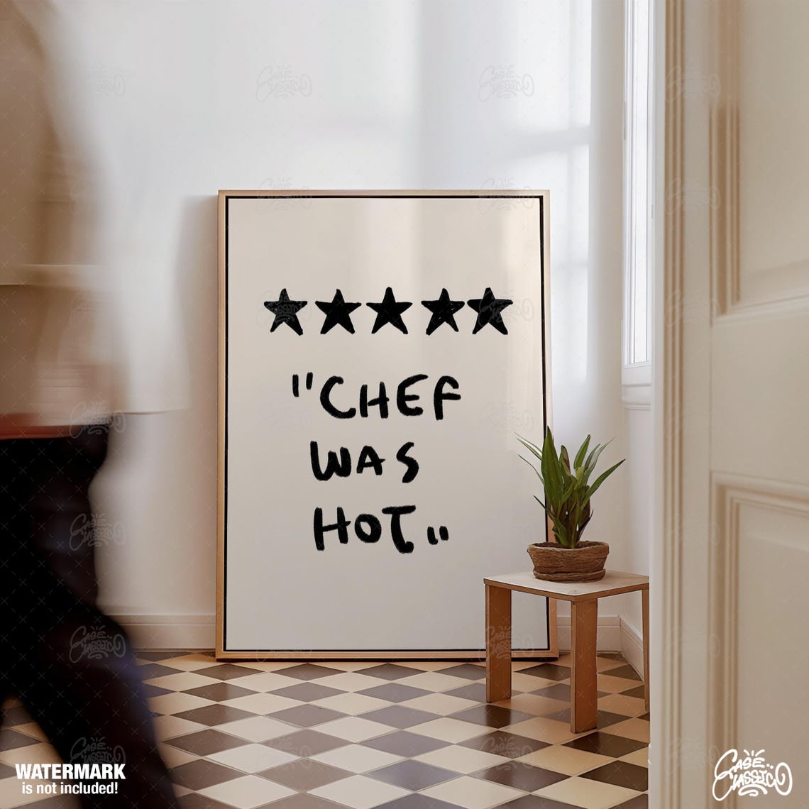 Five Star Chef Was Hot Funny Restaurant Review Kitchen Poster