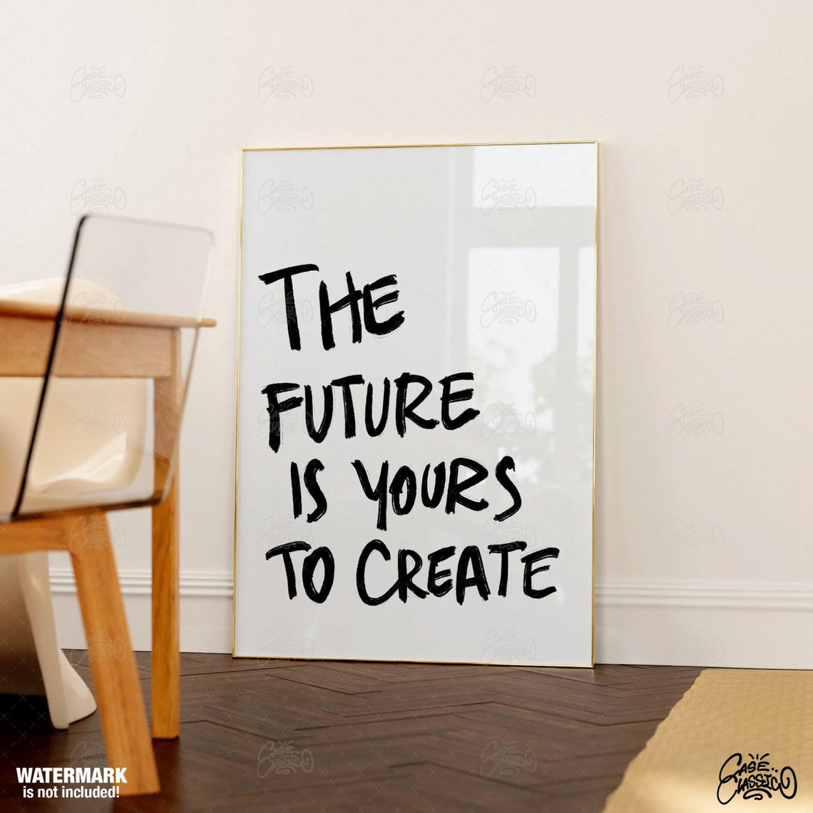 The Future Is Yours To Create Inspirational Wall Art Quote Print Trendy Indie Room Decor Typography Minimalist