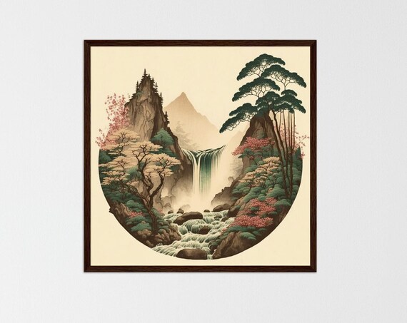 Japanese Vintage Travel Landscape Art Print