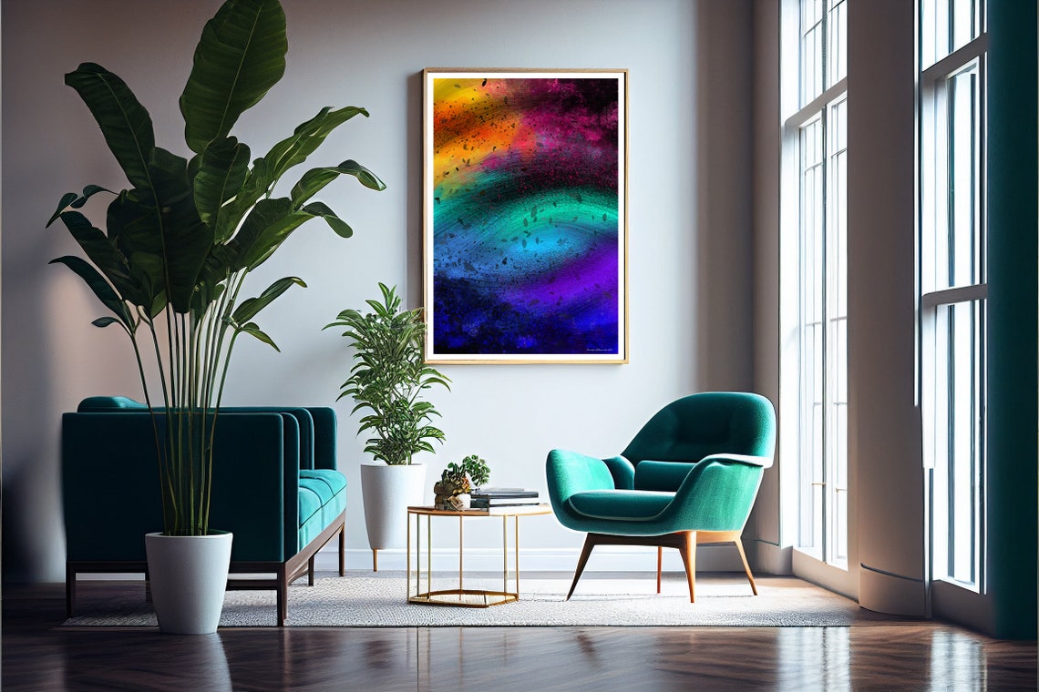 Modern Colourful Abstract Wall Art Jpg Modern Poster Instant Designed For Home Designed For Office - Image 2