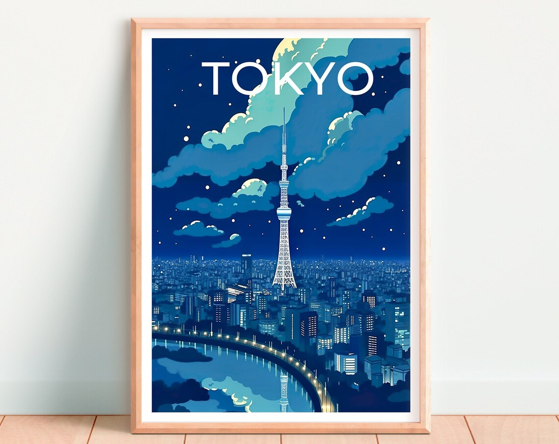 Tokyo Skytree Travel Poster, Japan Office Art - Image 4