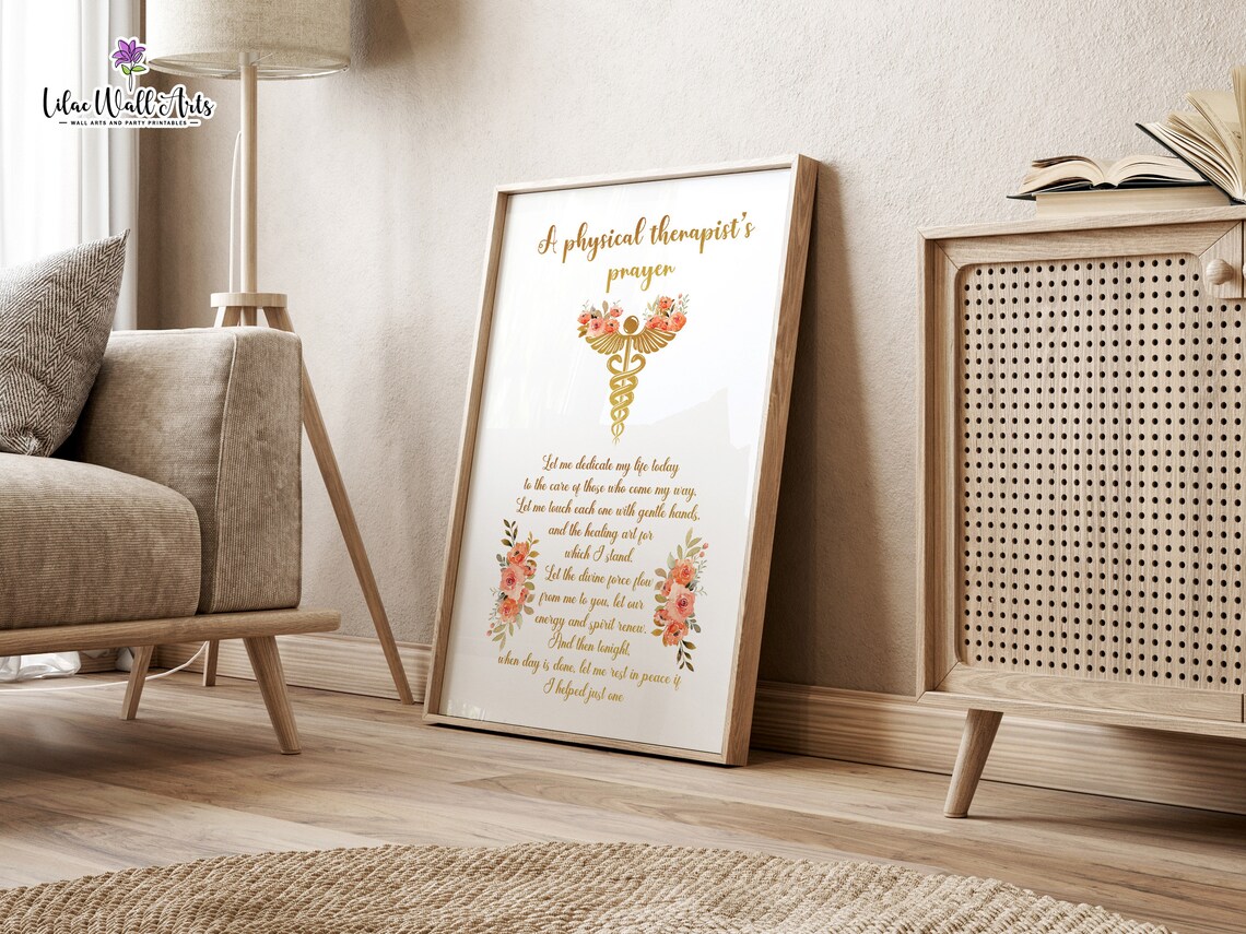 Physical Therapist Prayer, Physiotherapy Art Print - Image 5