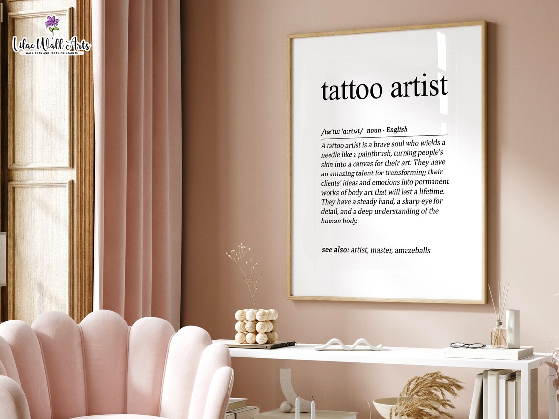 Tattoo Artist Gift, Tattoo Shop Sign Art Print - Image 4