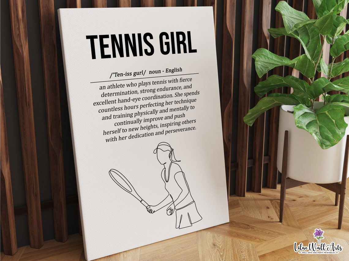 Tennis Player Poster Tennis Life Lessons Sport Wall Art Tennis Posters Tennis Tennis Lover Gifts Tennis Team Sports Prints
