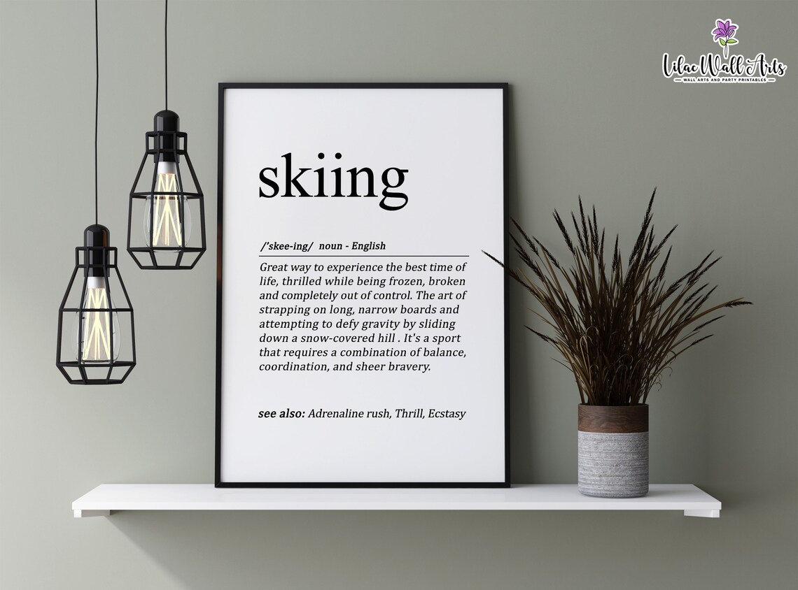 Skiing Definition Skiing Ski Wall Art Print - Image 2