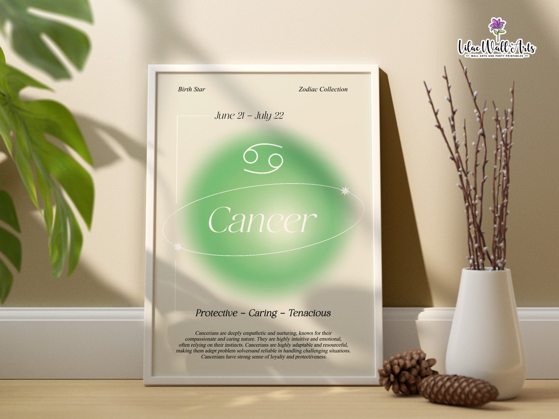 Aura Print Cancer Aura Poster Cancer Poster Cancer Zodiac Gifts Cancer Aura Print Cancer Gift Idea Cancer Zodiac Print Cancer - Image 6