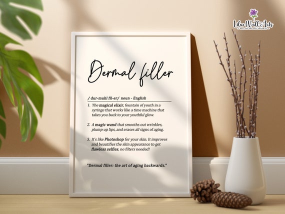 Dermal Fillers Definition Print Aesthetic Clinic Decor Botox And Filler Art Beauty Salon Decor Aesthetics Art Beauty Wall Art