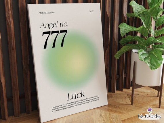 777 Angel Number Poster 777 Luck 777 Poster 777 Print 777 Wall Art Angel Number 777 777 Blessing 777 Angel Numbers 777 Gift 777 Art