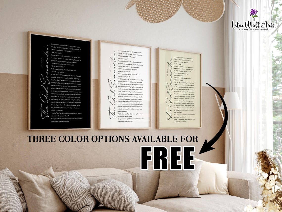 Good Samaritan Story Of The Bible Sunday School Poster Bible Study For Kids Bible Poster Children Bible Story Bible Gift For Kids - Image 3