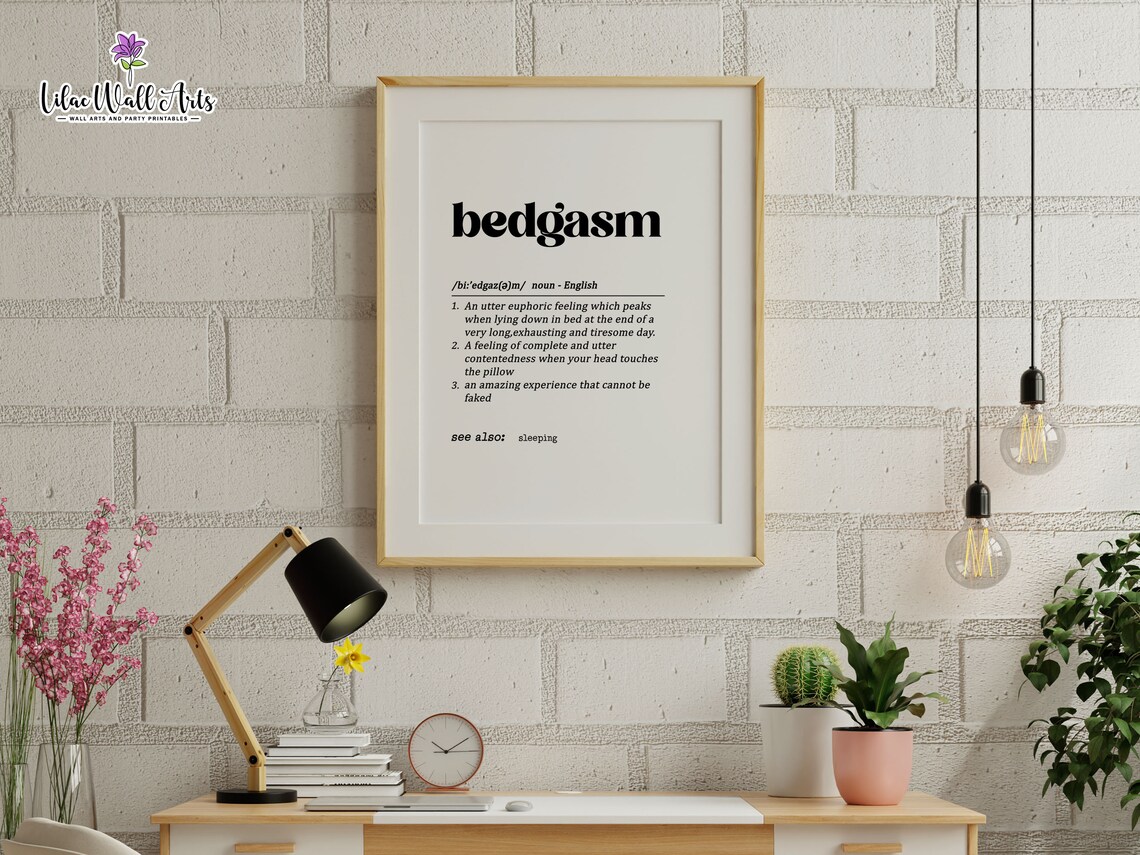 Bedgasm Definition Print, Bedroom Wall Art - Image 5