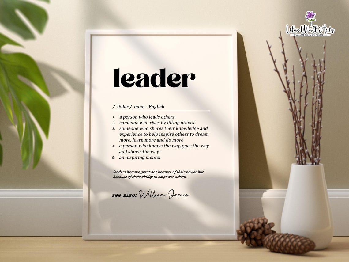 Personalized Gift Leader Definition Leadership Gift Leader Poster Leader Gift Mentor Gifts Custom Gifts For Boss Boss Retirement Gift - Image 4