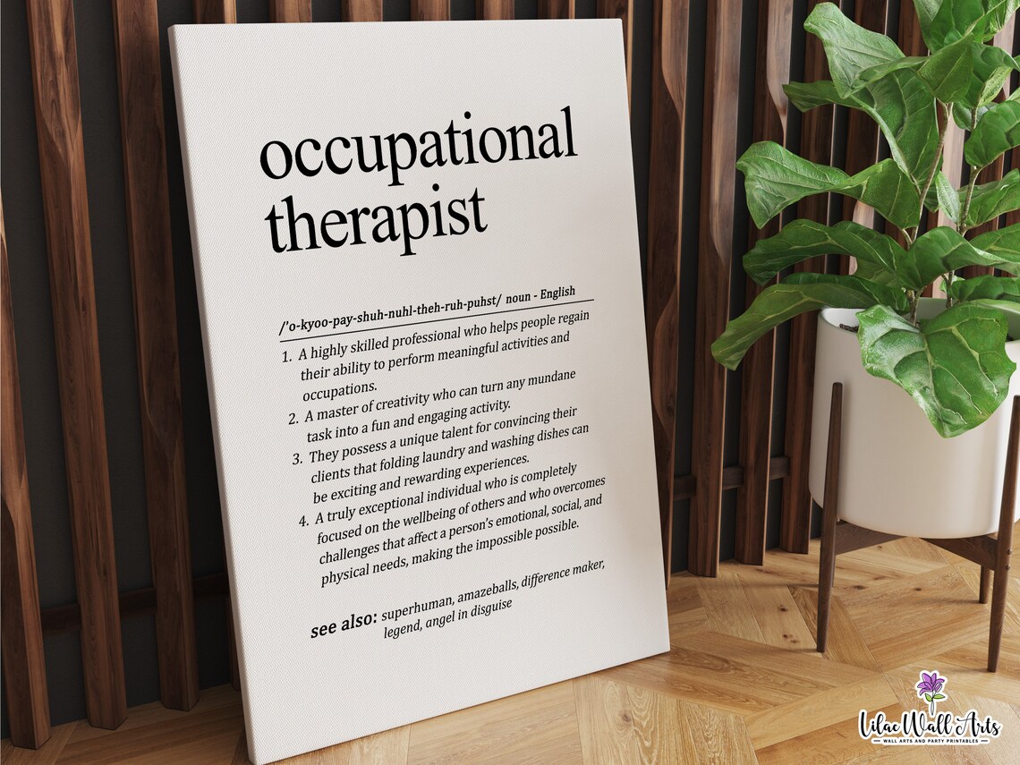 Occupational Therapist Definition Art Print - Image 6