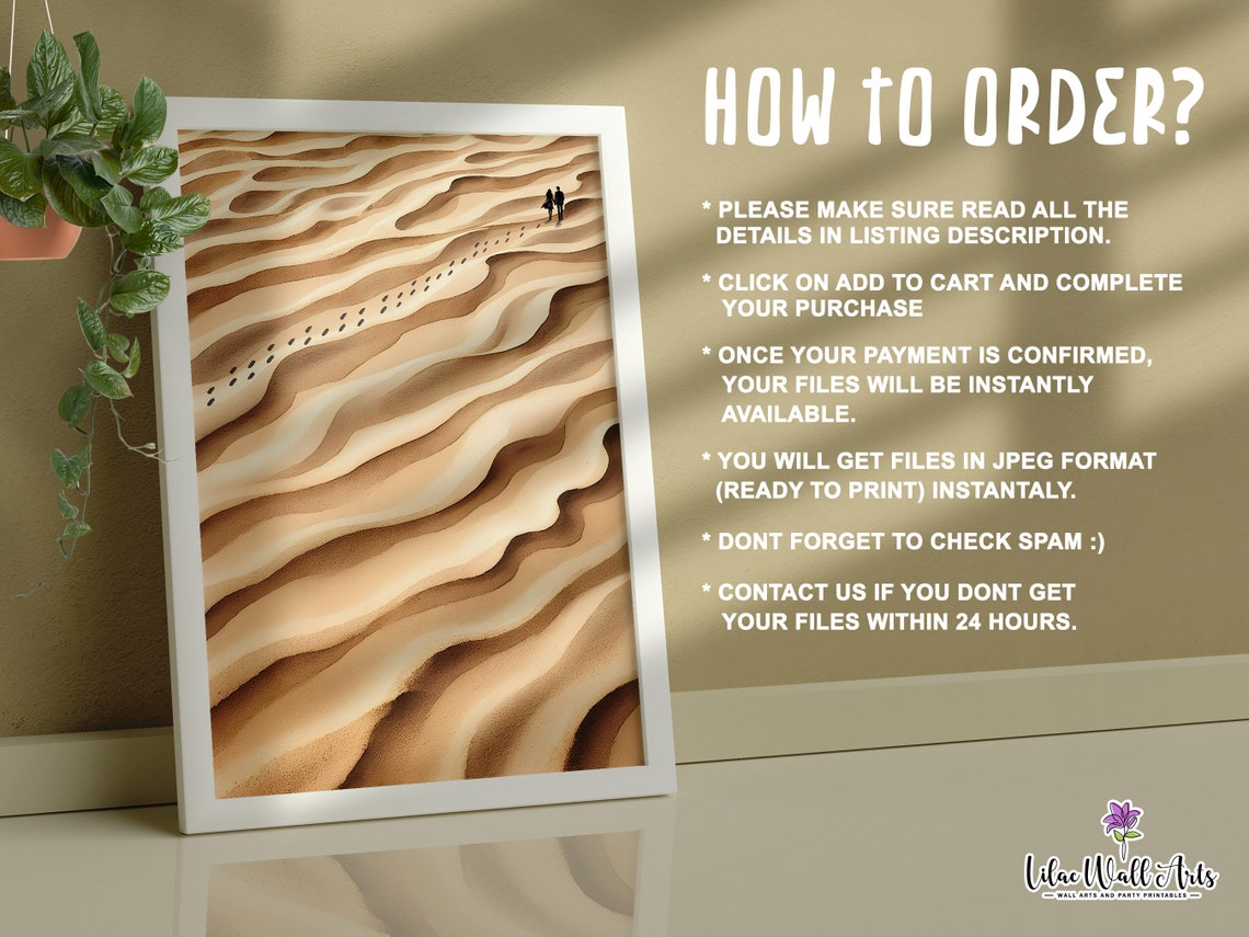Footprints In The Sand Watercolor Beige Christian Poem Poster - Image 2