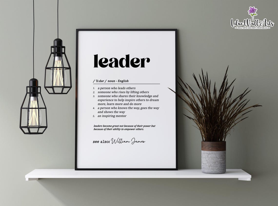 Personalized Gift Leader Definition Leadership Gift Leader Poster Leader Gift Mentor Gifts Custom Gifts For Boss Boss Retirement Gift - Image 5