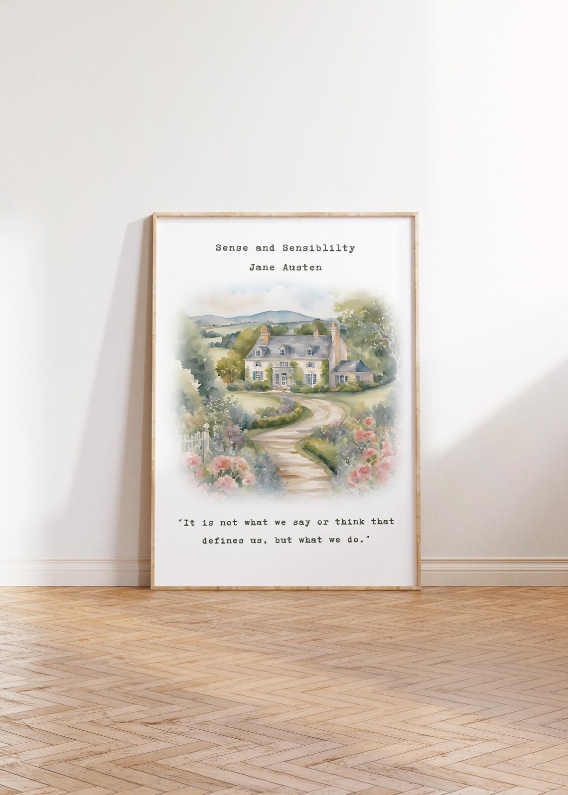 Jane Austen Literary Quote Art Print, Minimalist Decor - Image 2
