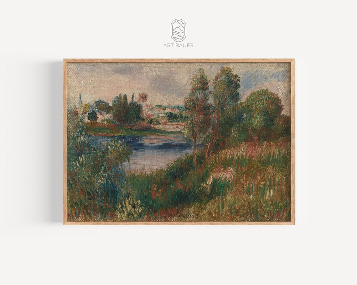 August Renoir Landscape At Vetheuil 1890 Renoir Print French Home Decor Renoir Reproduction Nature Print Poster Print