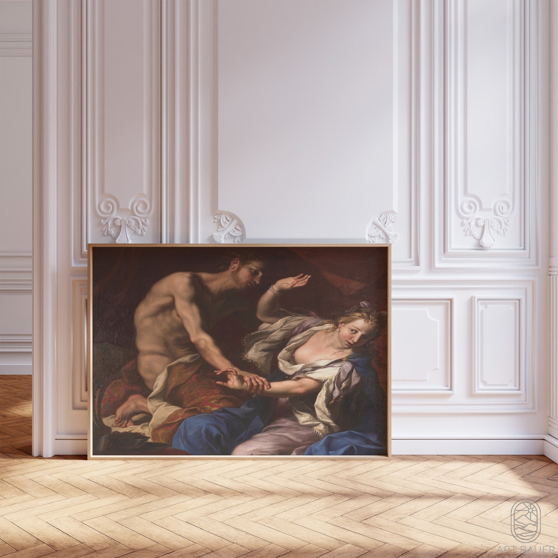 Guercino Amnon and Tamar 1650 Italian Baroque Biblical Scene Art Print - Image 4