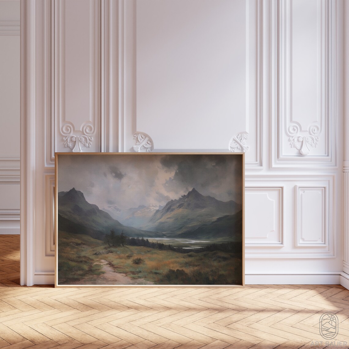 Scottish Highlands Mountain Landscape Travel Poster - Image 2