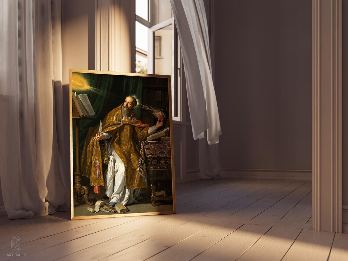 Saint Augustine by Philippe de Champaigne, Baroque Art Print - Image 2