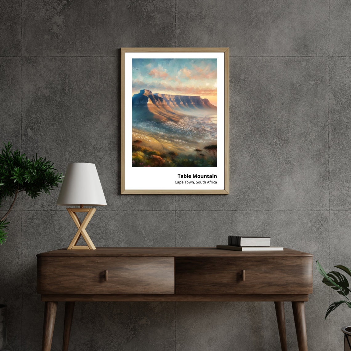 Table Mountain Cape Town South Africa Sunset City View Scenic Poster - Image 5
