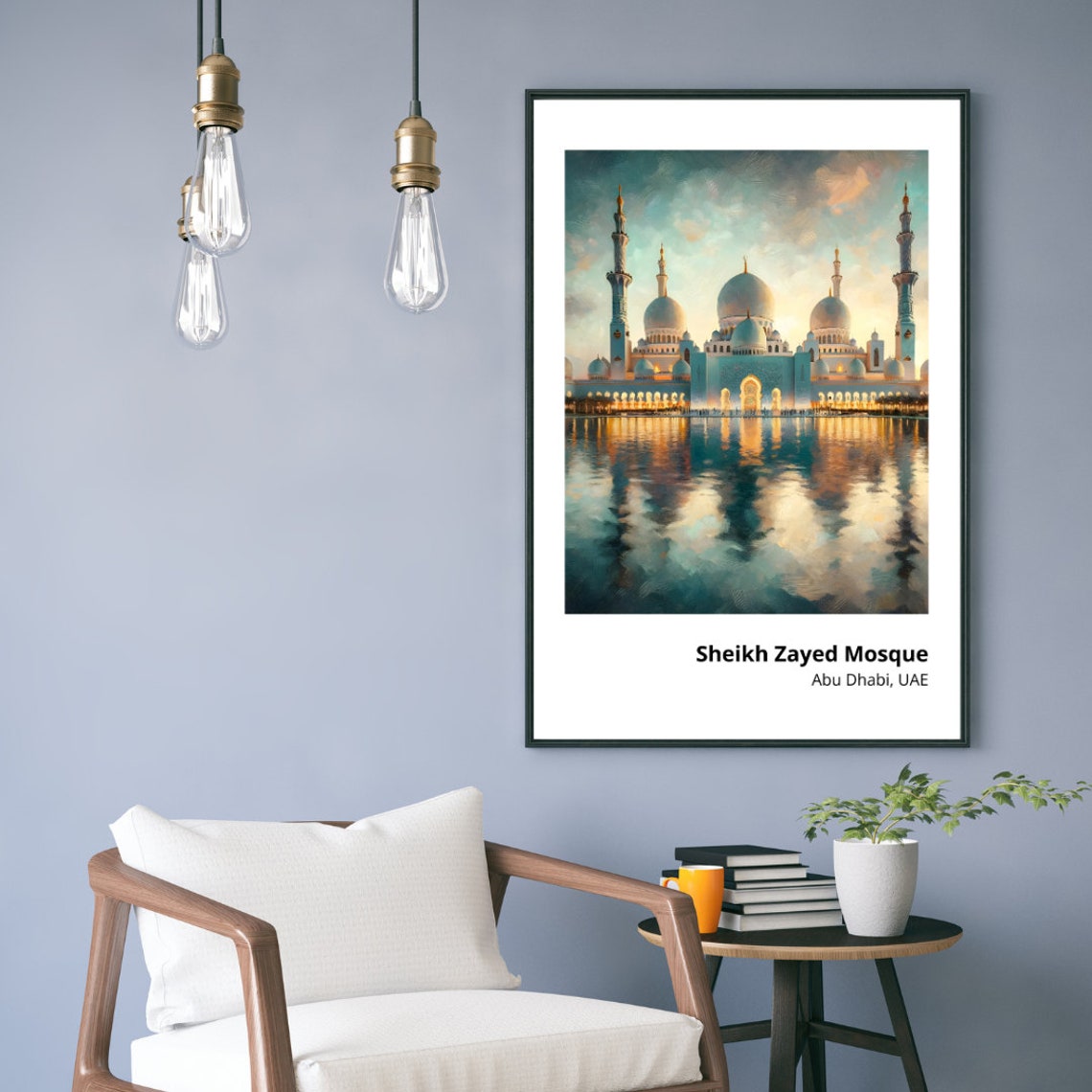 Sheikh Zayed Mosque Abu Dhabi Grand White Domes Reflection Poster - Image 5