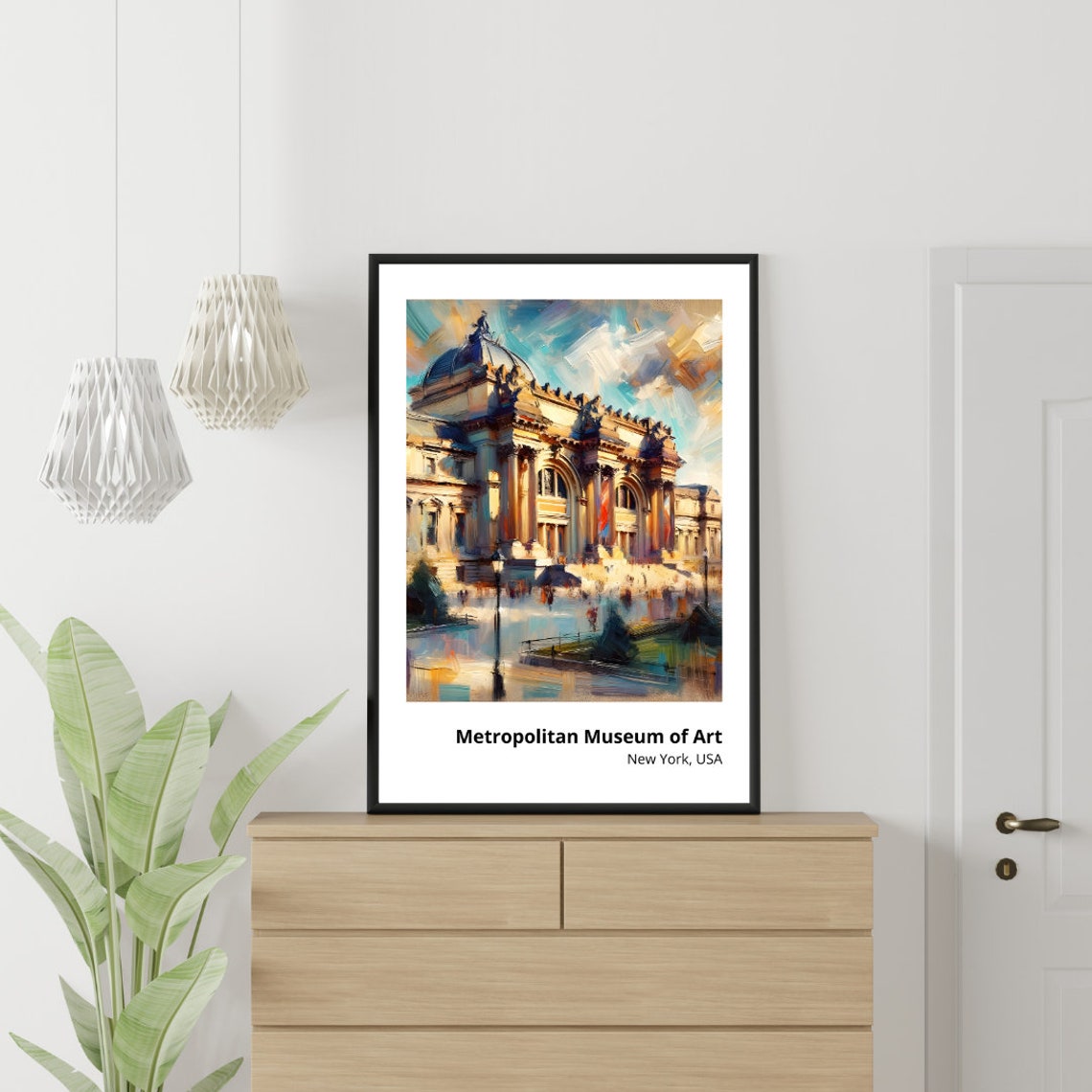 Metropolitan Museum Of Art Print Stunning Painting Of Iconic Nyc Landmark Historic Wall Decor Majestic New York Architecture Art - Image 2