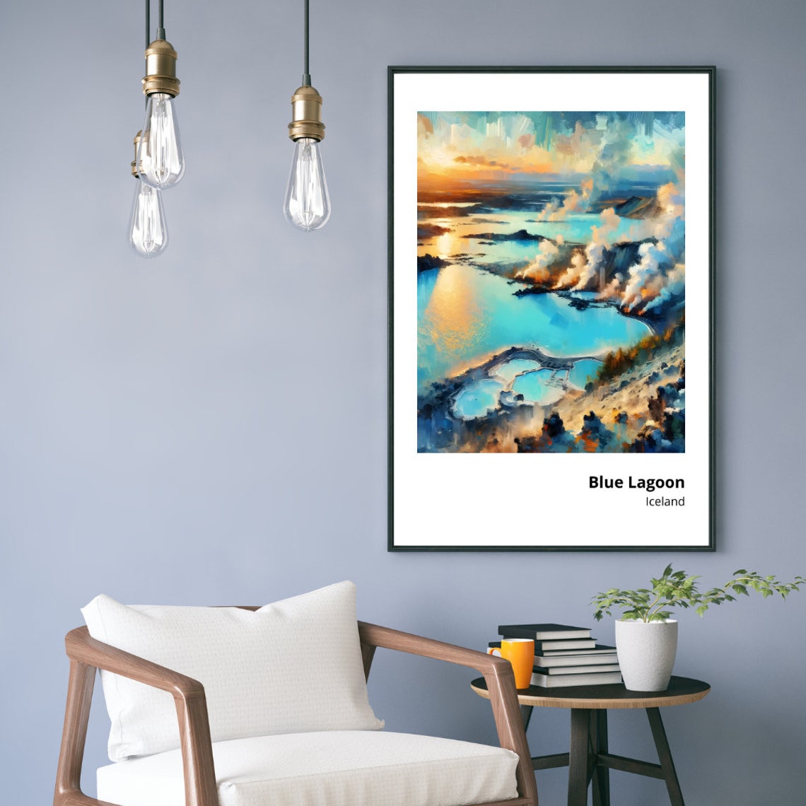 Blue Lagoon Iceland Steaming Turquoise Geothermal Pools Poster - Image 3