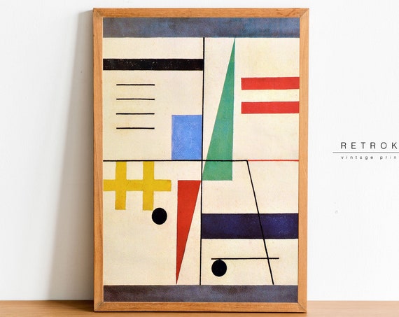 Abstract Painting Print Wall Art Sophie Taeuber Arp Modern Art Geometric Wall Art Vp13