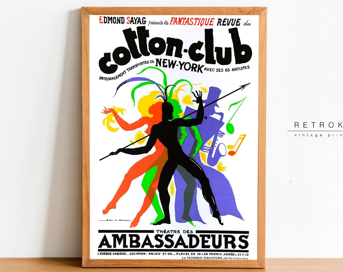Cotton Club New York Vintage Cabaret Revue Theatre Show Poster