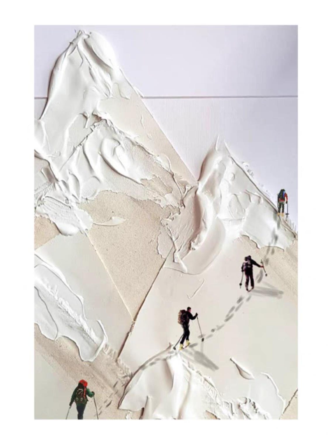 Mountain Climber Snowy Peak Adventure Poster in Vertical Format - Image 3