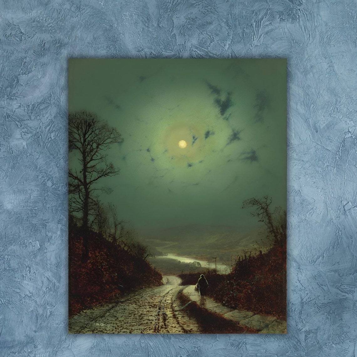 John Atkinson Grimshaw Moonlight Wharfedale 1871 Night Poster