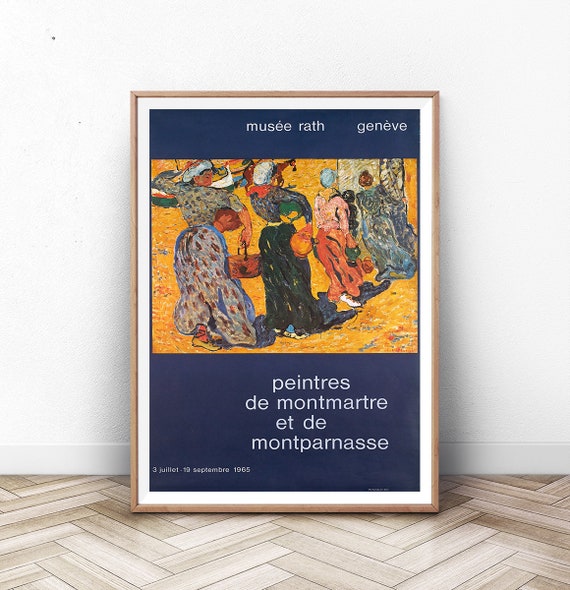Rodin Vintage Exhibition Poster Modern Wall Art Mid Century Modern Art Print Museum Print Paris Wall Art Wall Art Prints Paris Print
