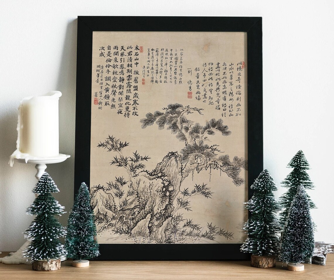 Chinese Art Poster, Asian Travel Wall Art Print