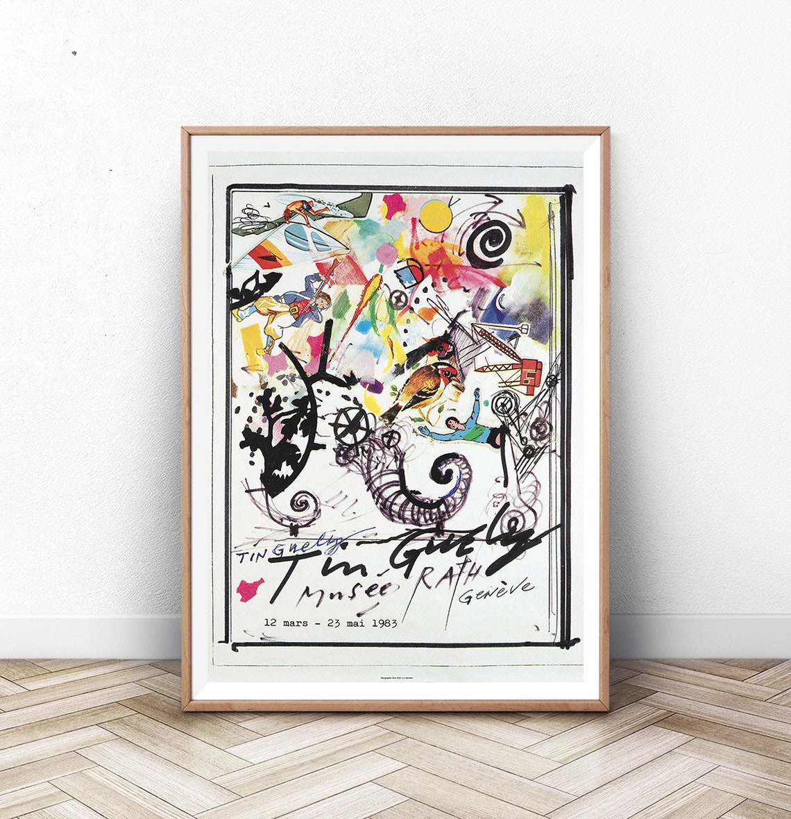 Jean Tinguely Musee Rath Geneve 1983 Kinetic Art Exhibition Poster