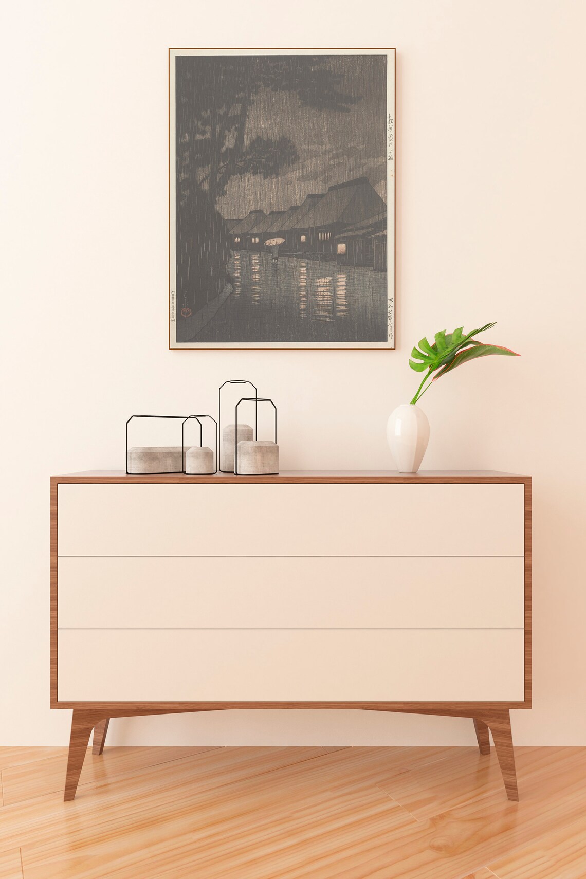 Japan Wood Block Poster Print, Mt Fuji Decor - Image 2