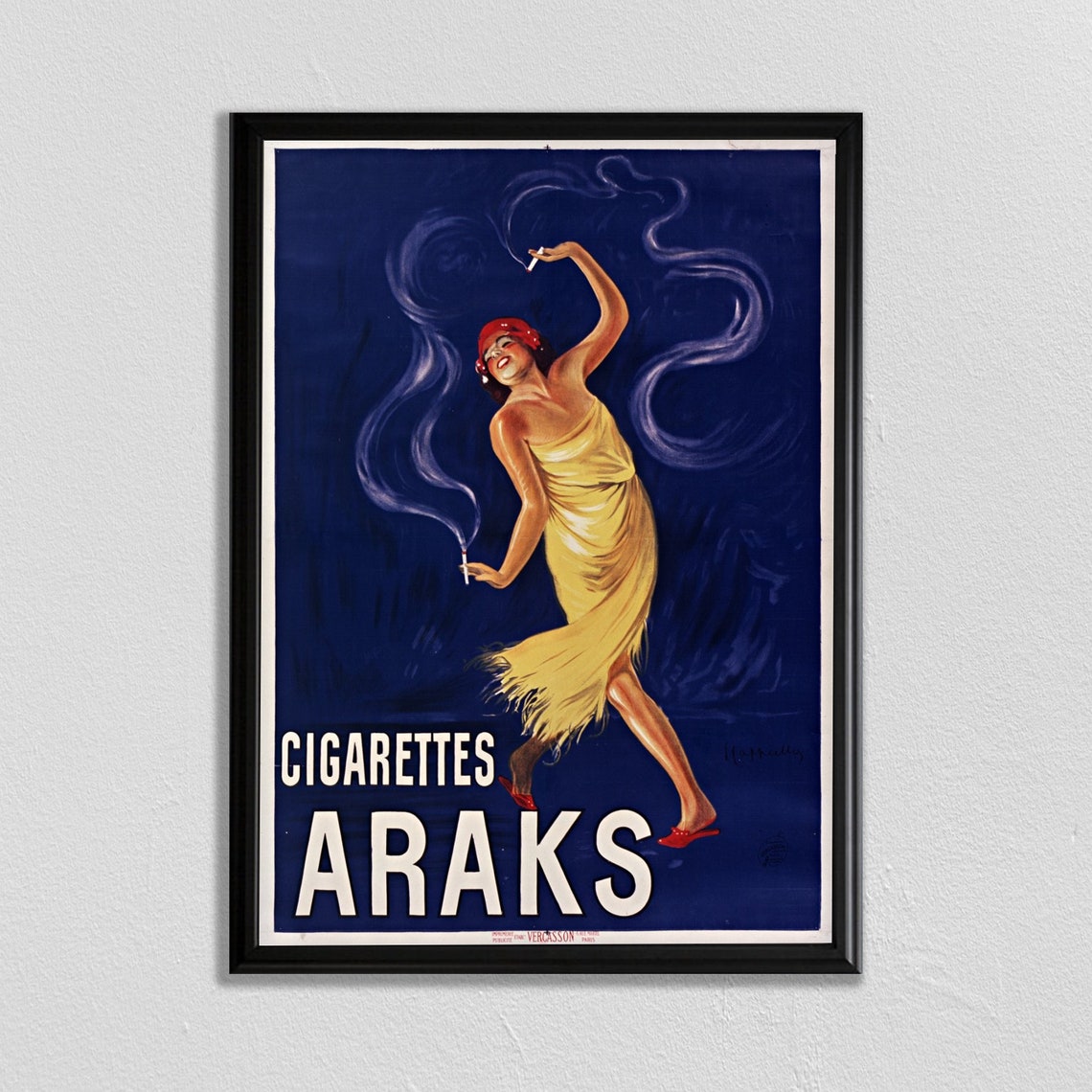 Leonetto Cappiello Vintage Print Paris Wall Art Vintage French Poster Cigarettes Araks Vintage Ad Literary Poster Food And Drink
