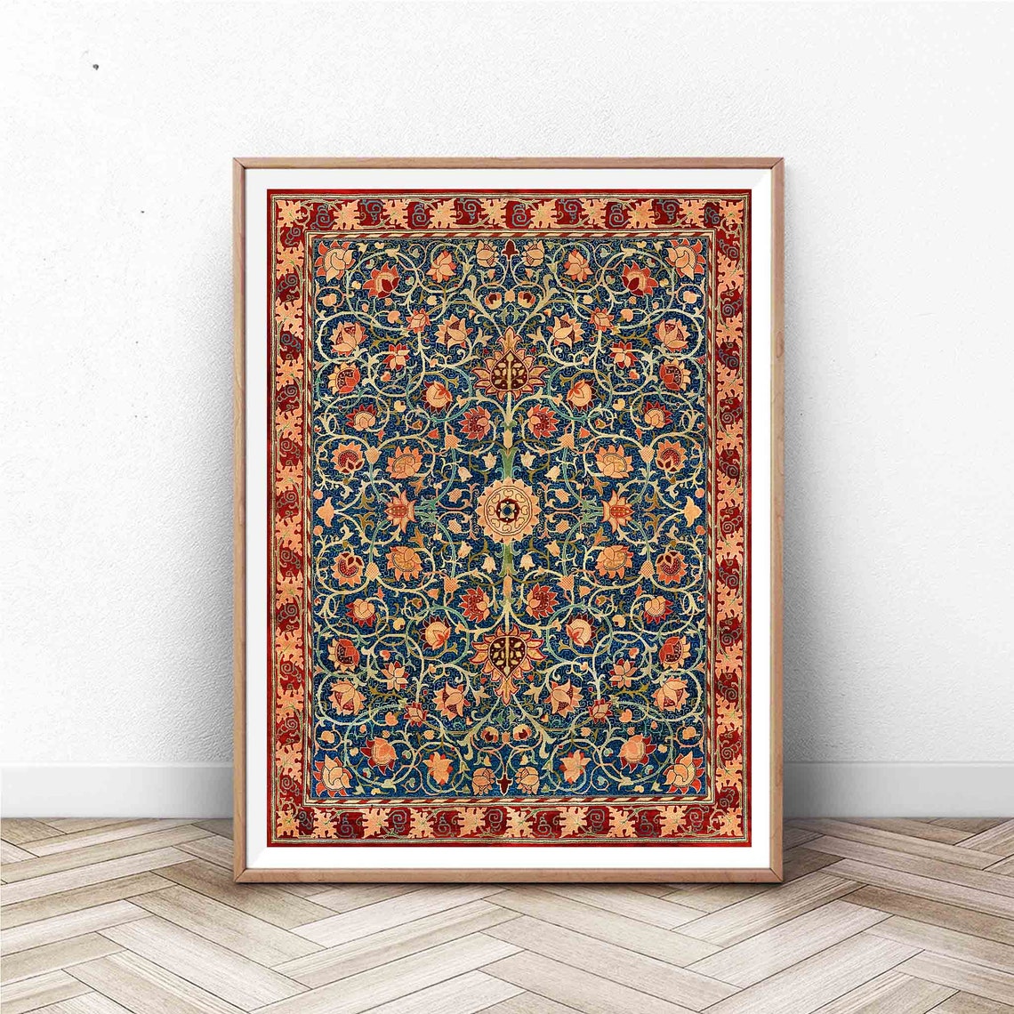 William Morris Floral Tapestry Pattern Vintage Textile Poster