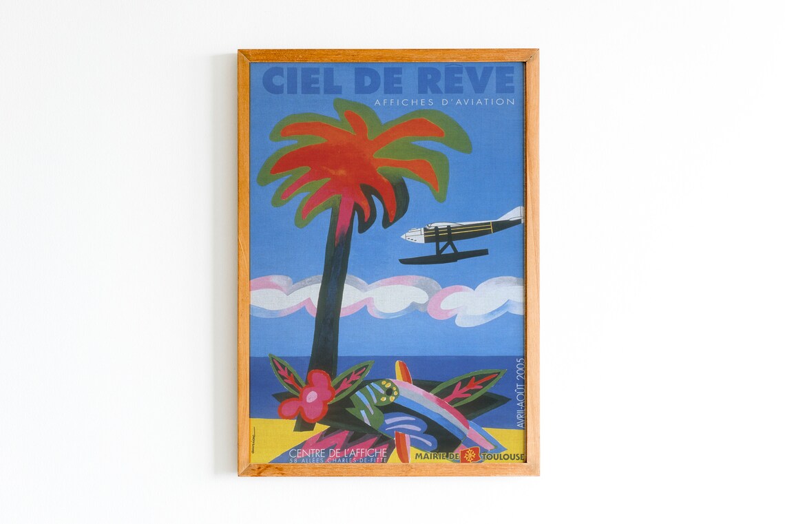 Ciel de Reve Aviation Exhibition 2005 Toulouse Vintage Airplane Poster - Image 2