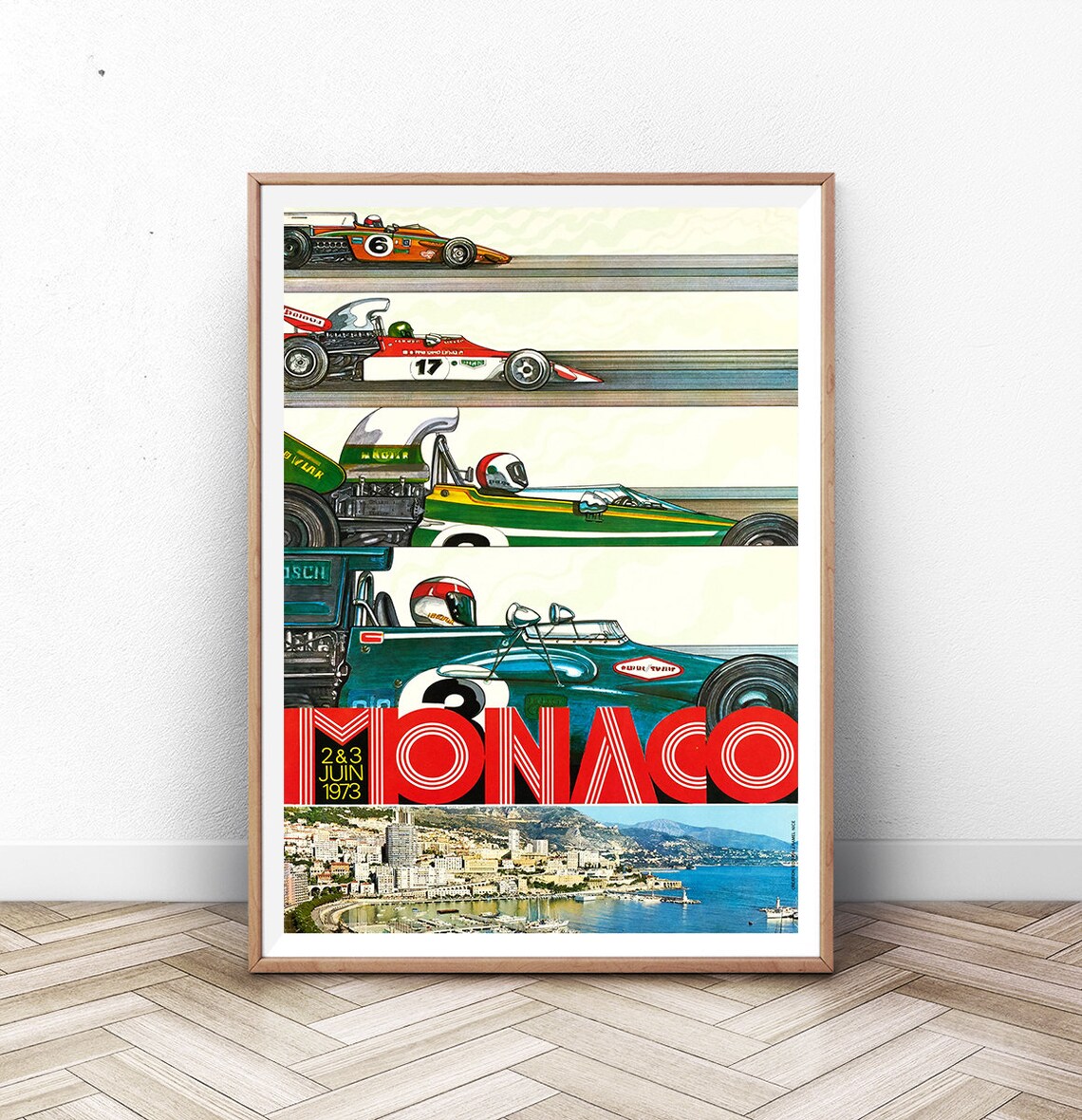 Grand Prix Retro Car Racing Poster, Le Mans Print