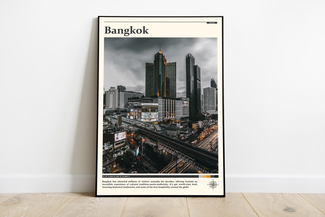 Bangkok Print Bangkok Wall Art Bangkok Poster Bangkok Photo Bangkok Poster Print Bangkok Decor Thailand Travel Wall Art