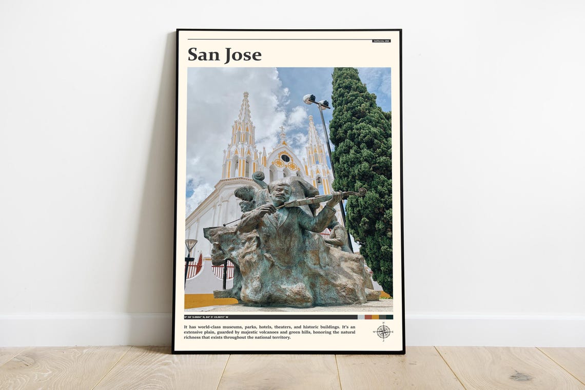 Travel Photography San Jose Print San Jose Wall Art San Jose Poster San Jose Photo San Jose Poster Print California Decor