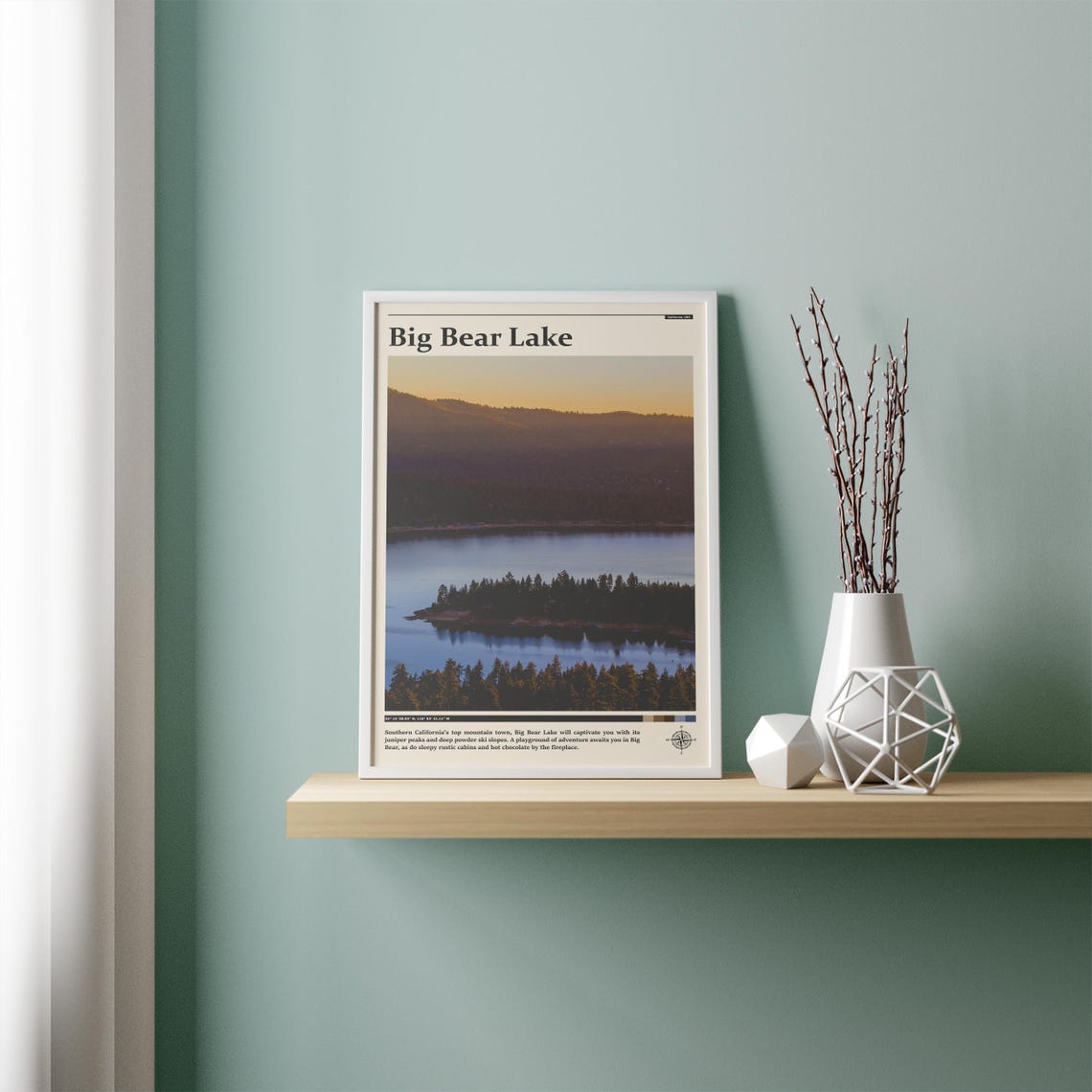 Travel Photography Big Bear Lake Print Big Bear Lake Wall Art Big Bear Lake Poster Big Bear Lake Photo California Wall Art - Image 2