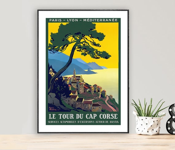 Le Tour Du Cap Corse, Corsica Vintage Travel Poster