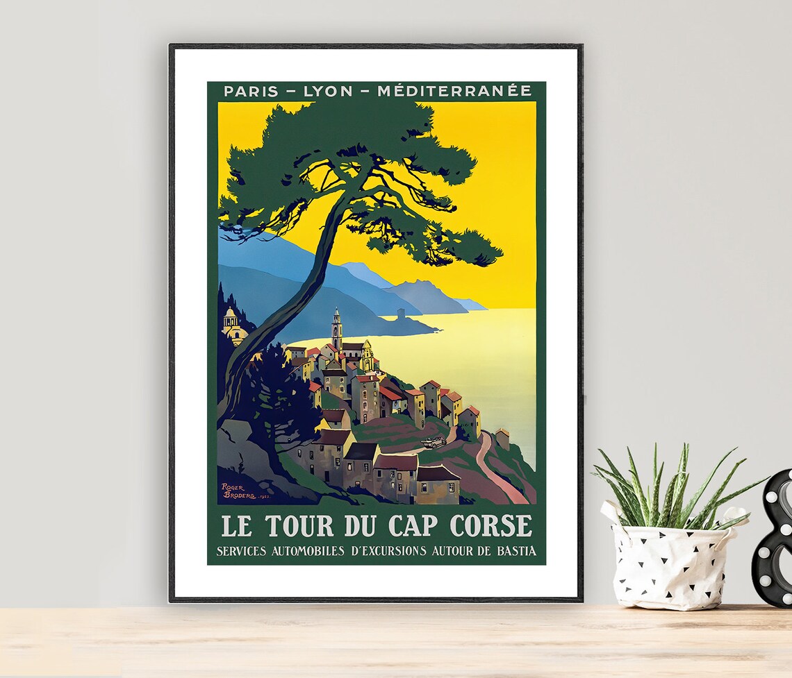 Le Tour Du Cap Corse, Corsica Vintage Travel Poster